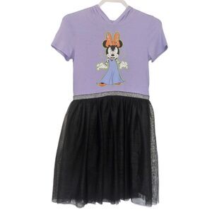 Disney Dress Girls XL Halloween Minnie Mouse Purple Tulle X Large 14 16 NWT New
